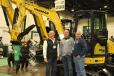 Barry Equipment, based in Massachusetts, was at the show featuring its Yanmar mini-excavators. (L-R) are Mike Conway and Bryan Morris, both Barry Equipment sales representatives, and customer John Mattera Jr., owner of Mattera Construction, located in Coventry, R.I.   