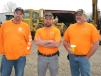 (L-R): Michael Colburn, MC Logging, Rome, Ga., and Patrick Harris and Marty Eubanks, both of Windy Hill Construction, also based in Rome, Ga., got to the sale early for machine inspections and were ready for the bidding to begin.
