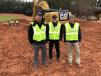 (L-R) are Jeff Rawlings of Lane Construction in Charlotte and Randy Rohrer and Brian Araujo, both of SITECH Mid-Atlantic.
