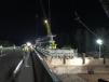 The NB Stonehenge Bridge concrete deck has been removed.