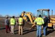A Caterpillar 420D backhoe was among the equipment available for Local 15 members to operate.