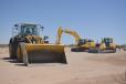 Komatsu excavators and wheel loaders are being used extensively on the job. (CEG Photo) 