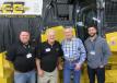 (L-R): Bob Runions of Leslie Equipment, West Virginia’s authorized John Deere construction equipment dealership, was joined by Allied Construction Products’ Rich Steinbrenner and John Grow and Pete Culicerto, also of Leslie Equipment, to discuss the company’s line of equipment.