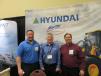 (L-R): Dave Wawrzyniec, Martin Implement Sales; Ed Harseim, Hyundai Construction Equipment Americas; and Barry Hubscher, Martin Implement Sales. 