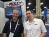 Jeff Seavers (L), national sales manager, and Josh Quant, NE sales manager of Moley Magnetics, are at the show to discuss how their magnetic attachments and equipment can make any job run smoother.
