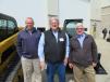 Dean Olson, Fabick Cat; John Andress, retired from Fabick Cat; and John Erjavec, Fabick Cat, enjoy the nice weather at the two-day open house.
