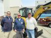 (L-R): Tom Muehlenkamp, Fabick Cat, welcomes Paul and Chad Gerke of Gerke Excavating Inc. to the open house.
