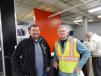 Patrick Schoen (L), sales representative of Tri-State Bobcat, Little Canada, Minn., and Phil Crampton, customer service manager, McGough Construction, St. Paul, Minn., stop in to see what’s new at Tri-State Bobcat.  
 