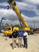 Edwards Inc., based in Wilmington, N.C., recently purchased this Grove GMK 5150 all-terrain crane, which is 150 metric ton unit with a 197-ft. boom.  Shown here (L-R) are Hal Goodwin and Reid Homes, both of H&E Equipment Services, and Travis Moss of Edwards Inc.
