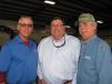 Cowin’s Randy Rockwell (C) enjoys some fellowship time with customer’s Rob Cheval (L) and Brion Hardin of Brion Hardin Construction Co., Tuscaloosa, Ala. 
 