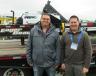 Randy Infield (L) and Mike Milanovich braved the outdoors to showcase Tri-State Trailer Sales’ line of Eager Beaver trailers 
 
