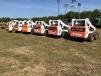 Many skid steer and compact truck loaders are available for auction guests’ consideration. 
