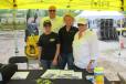 Gerald Hanisch, CEO and president of Rubble Master; and (L-R) Karen Gibison, Groff Tractor; and Porod Birgit and Isolde Niedermeier, both of Rubble Master, greet guests at the Live Demo Days Event in Franklinville, N.J. 