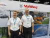 Multihog’s Robert McAdam (L) and Tony Duff attracted attention with information about the company’s multi-purpose tractors ready to take on a number of applications.