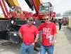 Paul Eder (L) and Bob Robbins, both of PD Mechanical, came in from Buffalo, N.Y., looking for cranes.
