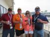 (L-R): Gary Bowser, Zig Zurawski, Tammy McHargue and Dave Prentice, all of Pheonix Services, have fun at the Mi-Jack #34 Suite.  

