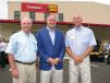 (L-R): Mike Thompson, owner of Thompson Cat Rental Store; facility builder Matt Rabren of Rabren General Contractors in Auburn, Ala.; and property developer David Scott of Scott Land Company in Opelika, Ala., are extremely proud of the facility outcome.