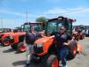 Michael Allen of Mallen Enterprises Inc. in Woodinville, Wash., and Ashlyn Young, operation sales support manager of Event Lounge in Richardson, Texas, explore the equipment at the Kubota Field Days event. 
 