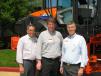 (L-R): Steve Honnold, Mike Coffey and Steve McBrayer, all of HE Parts International, are some of the Hitachi vendor-partners who attended the celebration. 