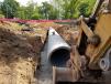 For construction crews, the biggest challenges involve re-routing storm piping and sanitary sewer piping, while making connections to existing piping without interrupting existing flow.
(City of Auburn photo) 
