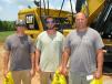 (L-R): Michael Houston, Rhett Houston and John Houston, the brothers who run Houston Grading & Hauling based in Greenville, S.C., were impressed with the newest Cat hydraulic excavator technology.  
 