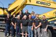 The Wilbert clan welcomes its new Kobelco SK210D-10 to the family.