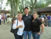 Brian Broderick (C) of Austin Tyler Construction Inc., takes a photo with Ritchie Brothers Auctioneers Debbie Gallager (L) and Rebecca Menditto.
 