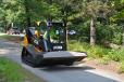 A JCB 270T compact track loader with bucket and fork attachments assisted with a total renovation of an abandoned park.
 