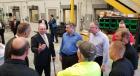 Rep. Steve Scalise talks with a group of SEI employees. 