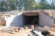 Work proceeds on the pedestrian tunnel upgrade under I-40. 