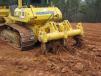 With the property being heavily wooded, the ripper on the Komatsu D61EX came in quite handy for the project. 