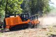 The power of the PrimeTech PT-475 made quick work of ground level tree and brush mulching. 