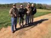 Heading out for the shooting (L-R) are Chad Webb and Mike Beddell, both of Barnhill Contracting in Charlotte; Bill Cornett, Showalter Construction in Charlotte; and Mitch Christenbury of Carolina Cat.
 