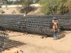 Each pier includes a cylinder of rebar steel about 6 to 8 ft. in diameter, woven into a lattice that creates hundreds of squares no more than 1 ft. across.
(Arizona Department of Transportation photo) 