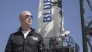 Blue Origin’s founder Jeff Bezos at the company’s Texas launch facility. 