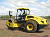 Salser Construction’s Bomag BW211D begins on compaction for the building pad.