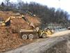Crews work to stabilize the hill following a landslide along I-24 in Tennessee. 
(TDOT photo)
 