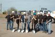 Fisher Tools team members and representatives from Phoenix Design group and Central Construction Co. gather for the groundbreaking.  