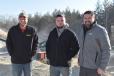 (L-R) are Matthew Morse of Newport Aggregates; John Tucker, facility manager of Newport Materials; and Shane Fleming, managing partner of Rock & Recycling Equipment, New England's McCloskey dealer. 
