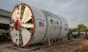 The main line tunnel boring machine was shipped to the work site in large pieces.
(Jay Dee Contractors photo)