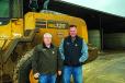 Britt Stubblefield (L), Kirby-Smith Machinery territory manager, assisted Jim Cnossen, Cnossen Dairy owner with the purchase of four WA320-8 wheel loaders. “We have come to expect great service from Britt and Kirby-Smith,” said Cnossen. “Our relationship has grown because the equipment is good, and they stand behind it.”
