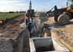 Drainage is installed along Krome Avenue in western Miami-Dade County, Fla.
(Florida DOT photo)