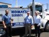 (L-R): Road Machinery staff includes Adam Gaston, project manager; Sloan Brooks, president and CEO; and Mike Moore, general manager, California. 