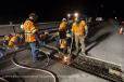 Spalling — concrete that flakes or breaks up, most likely due to the bridge’s age and the Bay Area’s often harsh weather — had caused deterioration along an expansion joint near the bridge’s eastern end.
(Caltrans photo)
