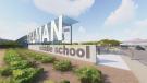 Pat Tillman Middle School will include a nearly 70,000 sq.-ft. building with 42 new classrooms, administrative offices, STEM learning flex space and two new laboratories.
(DLR Group Rendering) 