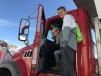 Students check out a Towmaster built plow truck during the “Ignite Your Future” event at Ridgewater College in Hutchinson, Minn. 