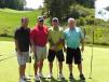 (L-R): Mark Spera of Nesco; Tom Stern, West Side Tractor sales manager; Nathan Rhoades, West Side sales representative; and Greg Fleming of Fleming Excavating team up for the 2012 Indy Golf Outing.
 