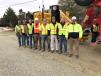 (L-R): Darin Lansink, Rodney Harper and Vinnie Miller, all of GOMACO Corp.; Kirk Macemore, Jonathan Law and Kurt Held, all of Carolina Cat; Bob Yates Sr. and Bret Arnold, both of Yates Construction Company.
 