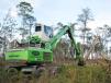 The Sennebogen 718E working to clear Hurricane Michael debris in the Florida Panhandle. 