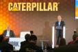 Jim Umpleby, Caterpillar chairman and CEO, addresses members of the media during the manufacturer’s press conference on March 10. 